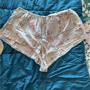 Victoria's Secret Blue Paisley Sleep Shorts